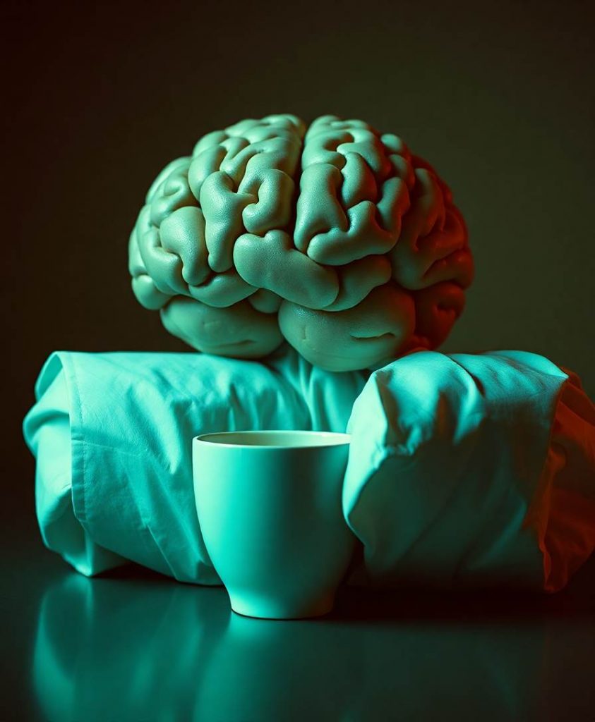 How does coffee affect a sleeping brain?