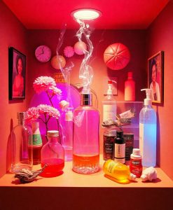 Personal space chemistry suppressed by perfume and body lotion indoors