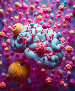 Hidden bacterial molecules in the brain reveal new secrets of sleep - AI Generated Image