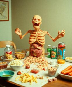 What happens to your body when you eat too many ultra-processed foods - AI Generated Image