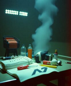 Wireless Ultrasound Assesses On-Field Sports Injuries - AI Generated Image