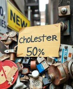 New treatment cuts cholesterol by nearly 50%, without statins or side effects - AI Generated Image