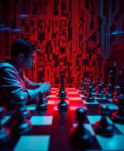 Time Spent Thinking in Online Chess Reflects the Value of Computation - AI Generated Image