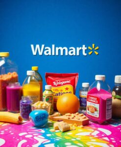 Walmart to Remove Synthetic Dyes From Its Food Brands - AI Generated Image