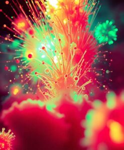 Strange microscopic structures found in Long COVID blood - AI Generated Image