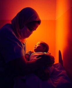 “El bebé estaba completamente gris”: inmigrantes eligen entre atención médica vital y riesgo de deportación - AI Generated Image