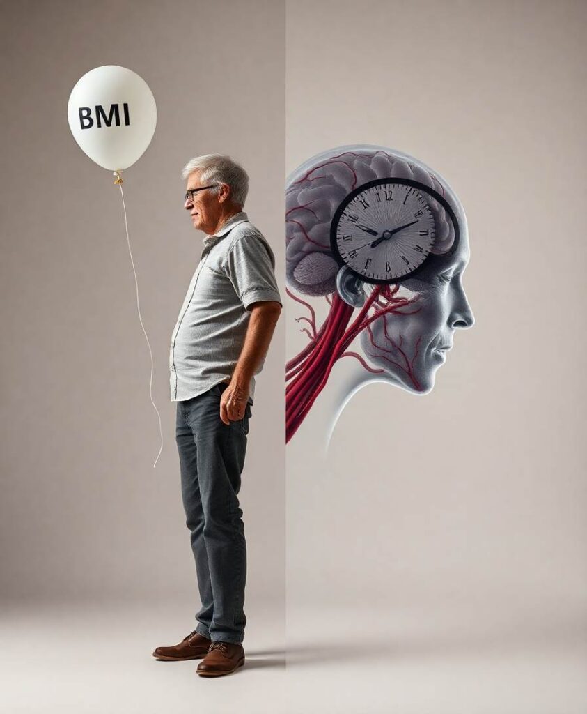 Obesity and high blood pressure may directly cause dementia