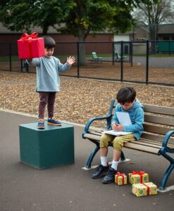 When Generosity Backfires: Children's Evaluation of Sharing With Negative Social Consequences - AI Generated Image