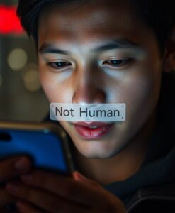 Reminders that chatbots are not human can be risky - AI Generated Image