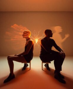 Coupled neural timescales in social interaction - AI Generated Image