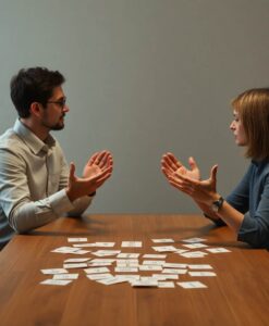 Variation in Interactive Gestures by Visual Occlusion and Topic Complexity: Evidence for a Subconscious Theory of Gesture - AI Generated Image