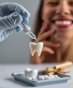 Artificial saliva made from sugarcane protein protects teeth from acid and decay - AI Generated Image