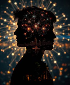 The Global Neuronal Workspace as a multilevel model of conscious processing - AI Generated Image