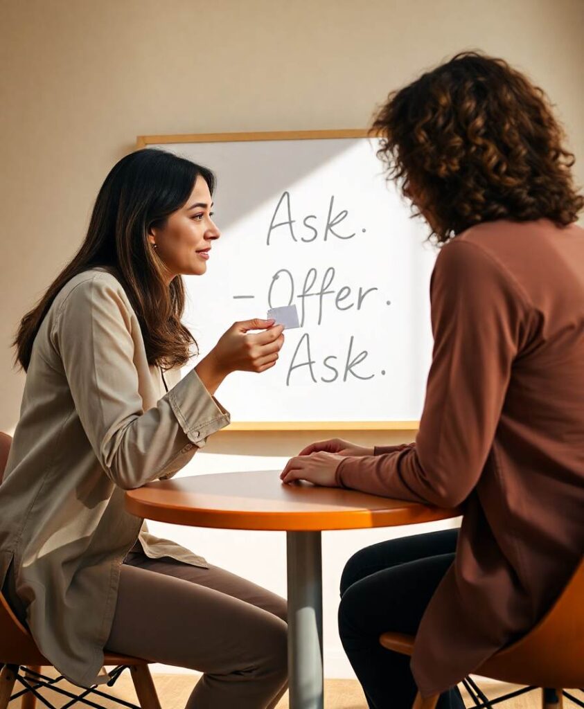 Addressing Client Misconceptions with Ask-Offer-Ask