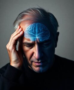 Migraine With Aura Linked to Middle-Age Stroke Risk - AI Generated Image