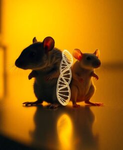 Scientists successfully transfer longevity gene and extend lifespan - AI Generated Image