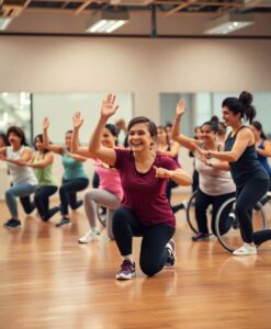 Inclusive Fitness Experiences for Individuals with Intellectual and Developmental Disabilities - AI Generated Image