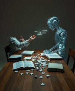 Addressing longstanding challenges in cognitive science with language models - AI Generated Image