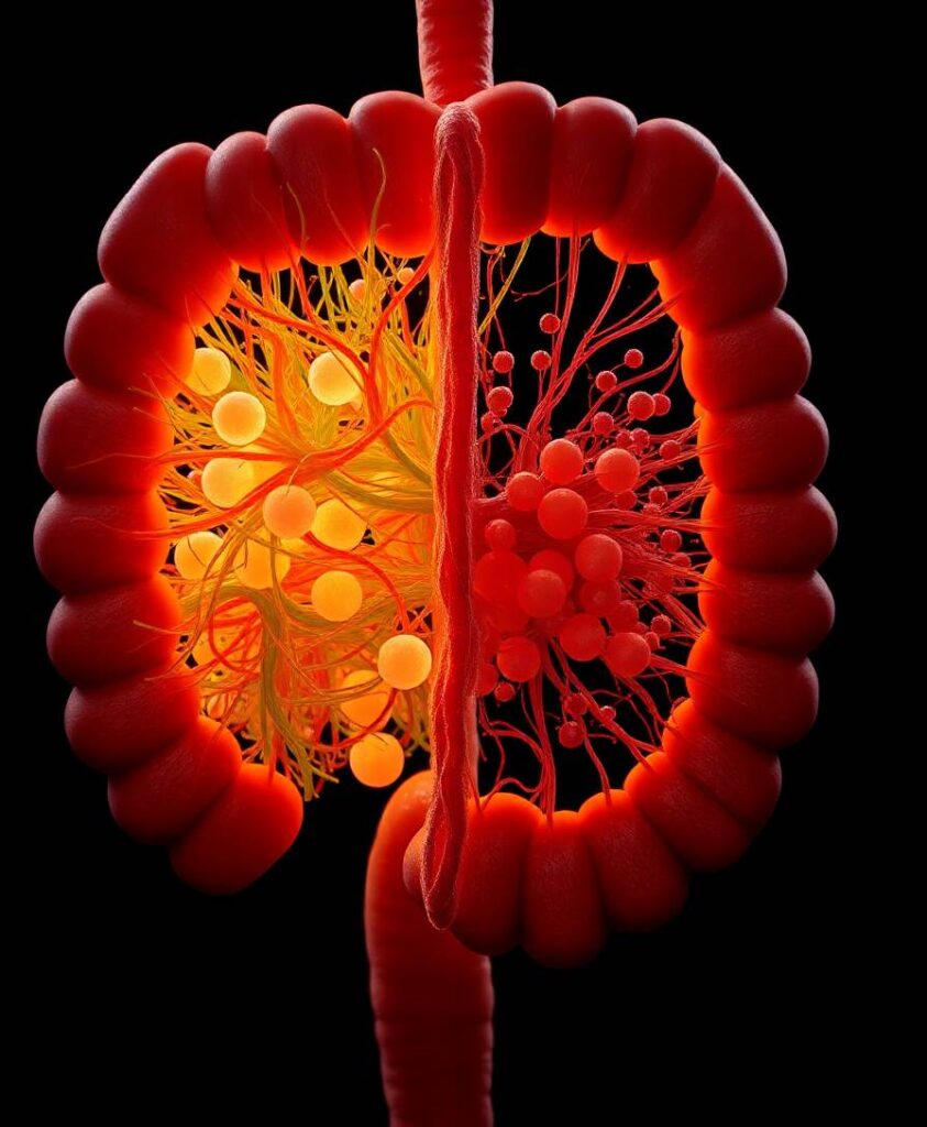 When gut microbes run low on fiber, they may start eating you