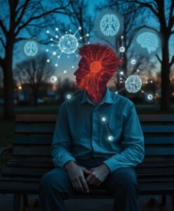 Brain scans reveal a possible cause of long COVID fatigue and brain fog - AI Generated Image