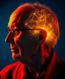 Hidden brain wiring may help keep the mind sharp as gray matter shrinks - AI Generated Image