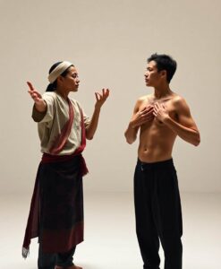 The Role of Space and Body in Referent Distinction Strategies: A Cross‐Cultural Comparison - AI Generated Image