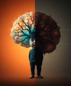 Childhood maltreatment and the developing brain: toward individualized models of psychiatric risk - AI Generated Image