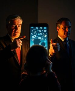 Fears About Kids’ Online Safety Unite Democrats and Republicans - AI Generated Image